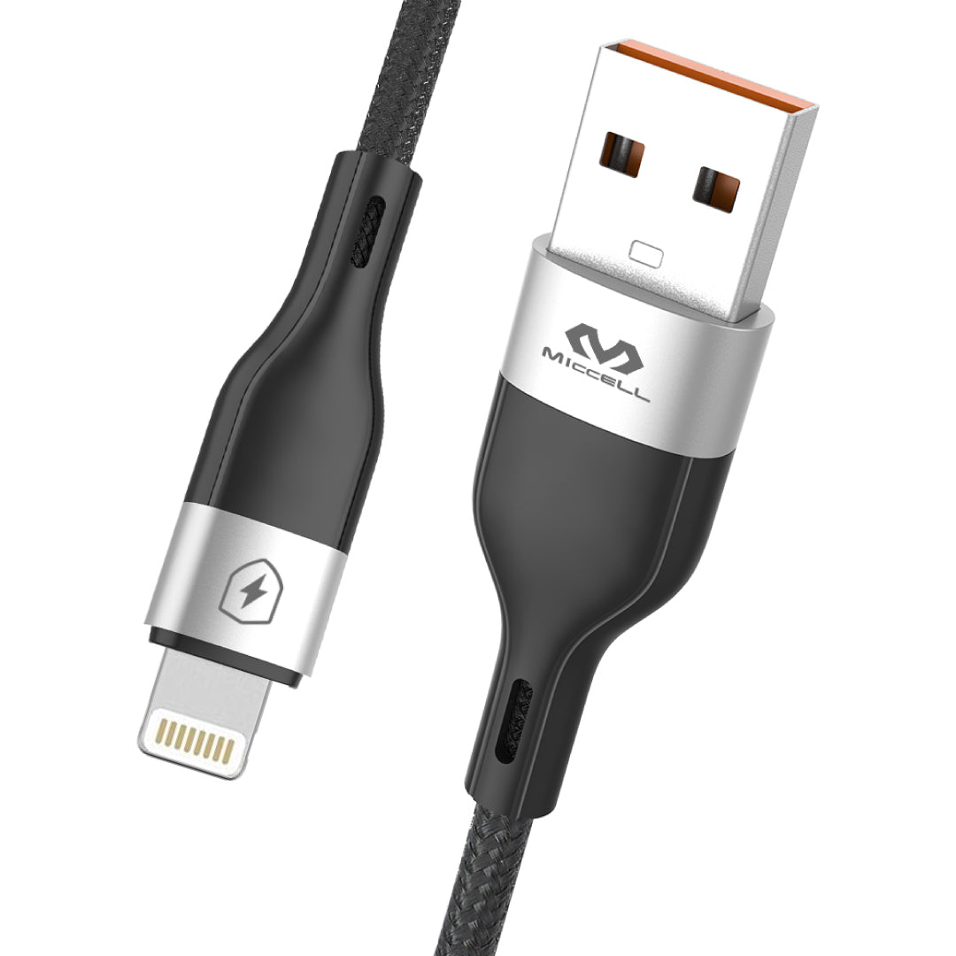 Cable de Carga Lightning USB-A 3A 1.2m Nylon