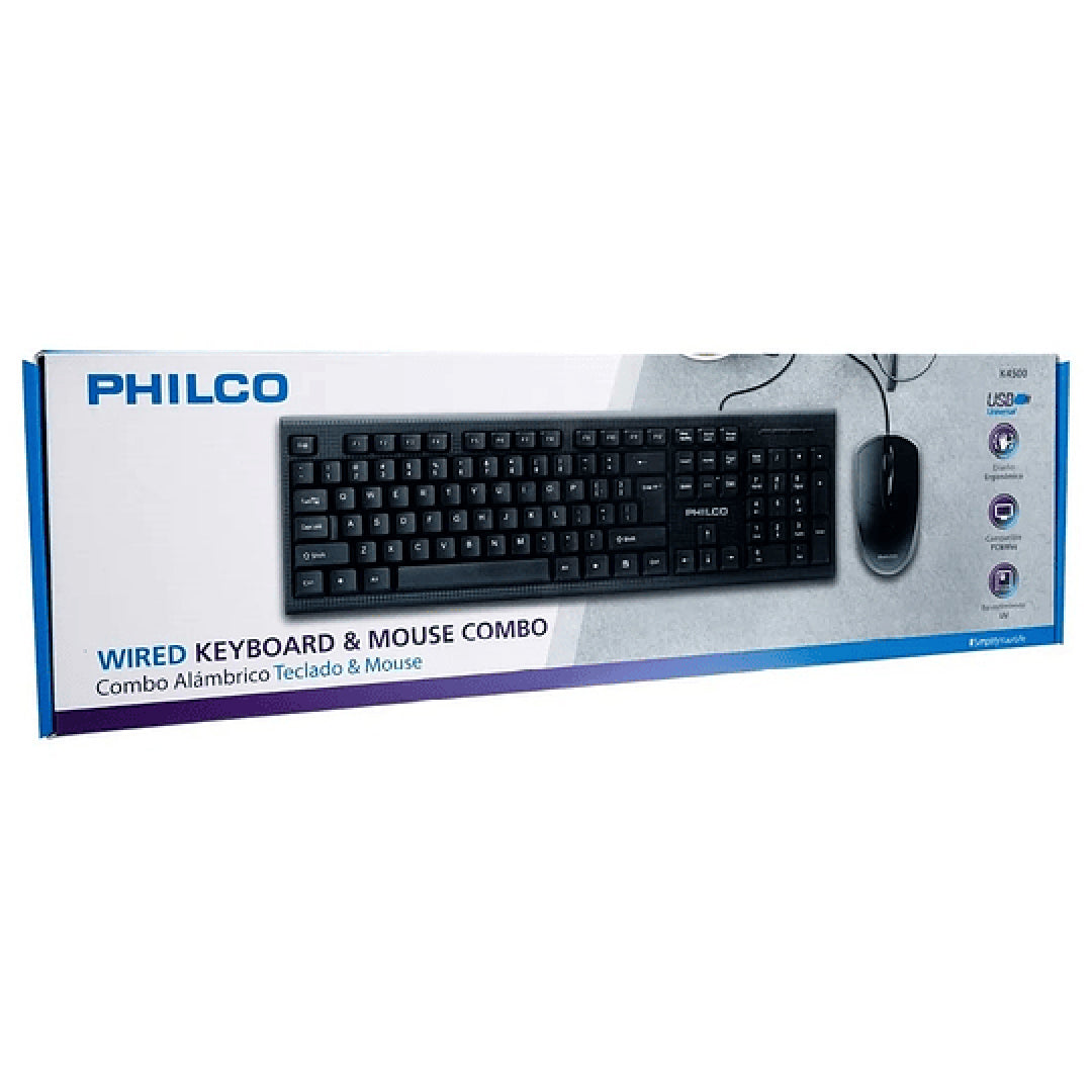 Combo Teclado y Mouse Alámbrico K4500 USB-A PC / Mac