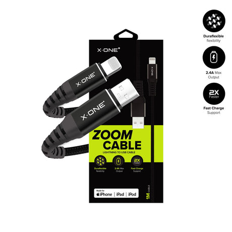 Cable UltraPro USB-A a Lightning 2.4A Nylon Qualcomm